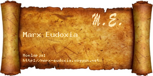 Marx Eudoxia névjegykártya